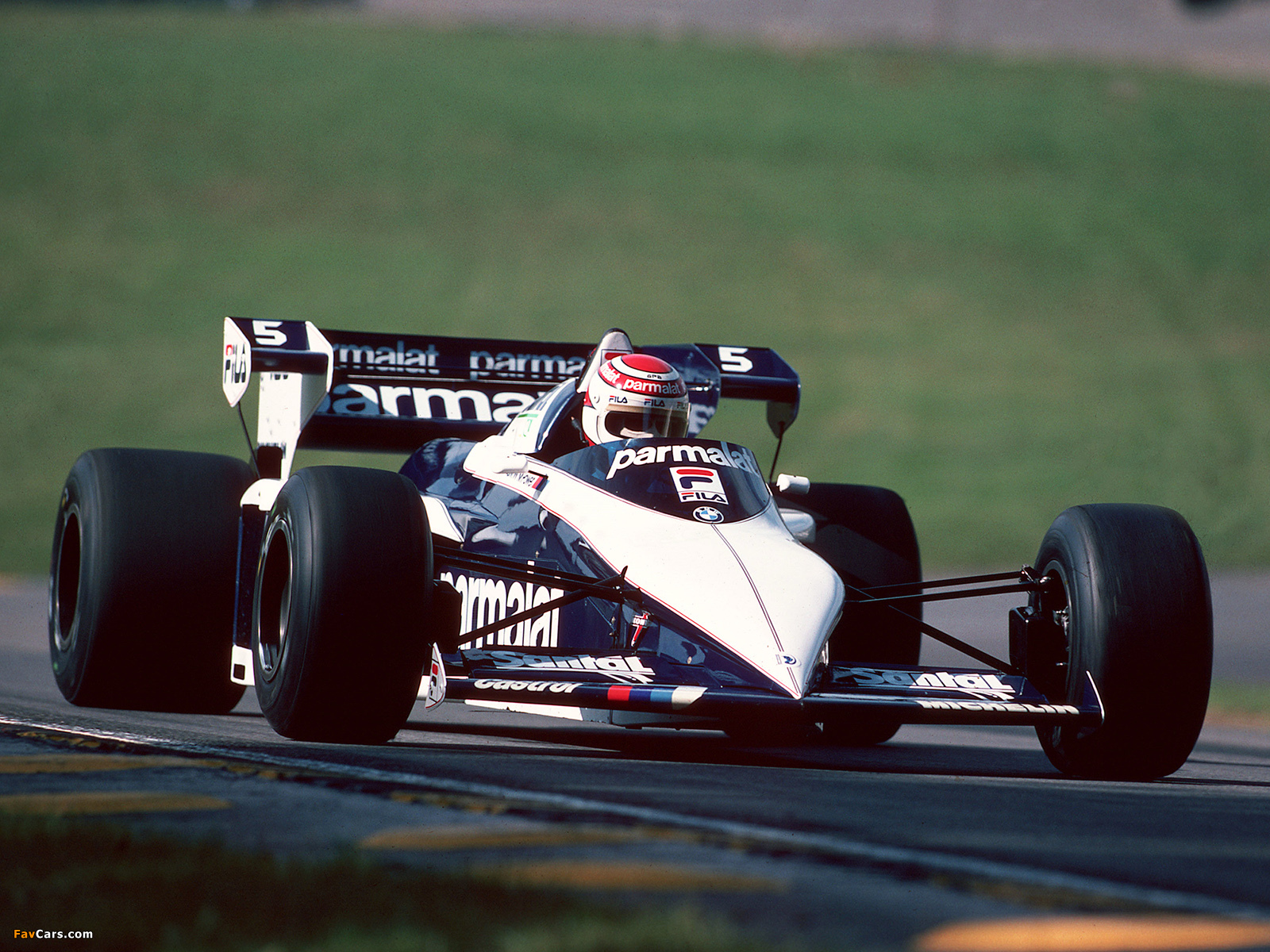 Nelson Piquet pilotando sua Williams BMW