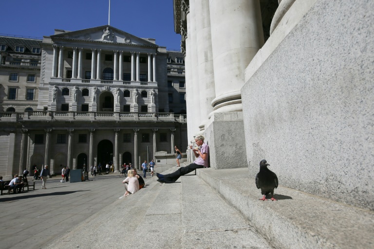 (Arquivo) A fachada do Banco da Inglaterra, em Londres