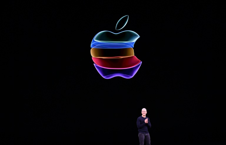 CEO da Apple, Tim Cook, no evento anual da empresa na sede principal de Cupertino, na Califórnia