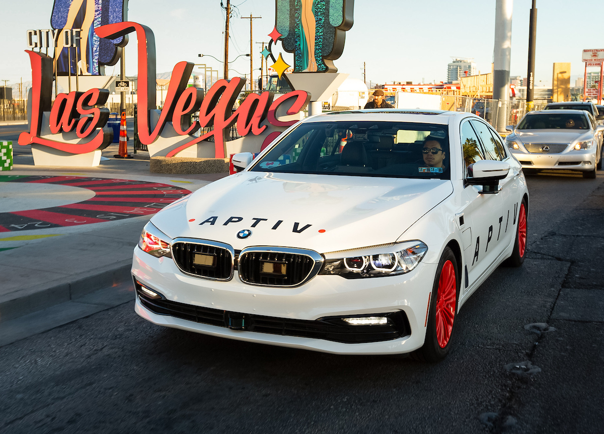 A frota de carros autônomos é gerida pela aptiv em conjunto com a Lyft, em Las Vegas, nos Estados Unidos