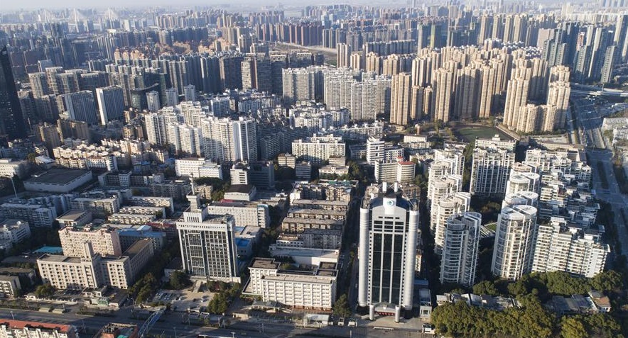 Vista de Wuhan, na China, local do surto do coronavírus