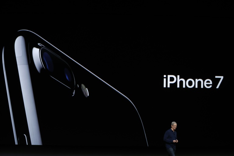 O diretor executivo da Apple, Tim Cook, durante a apresentação do iPhone 7 em São Francisco, em 7 de setembro de 2016