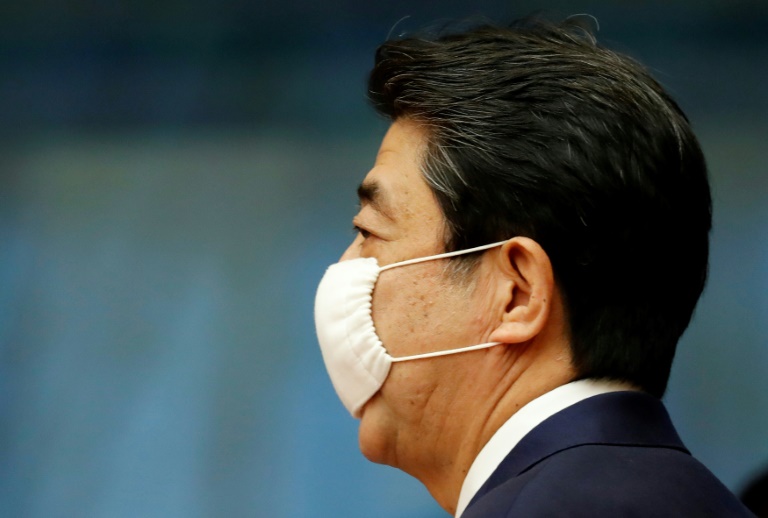 O primeiro-ministro japonês Shinzo Abe em Tóquio, em 25 de maio de 2020