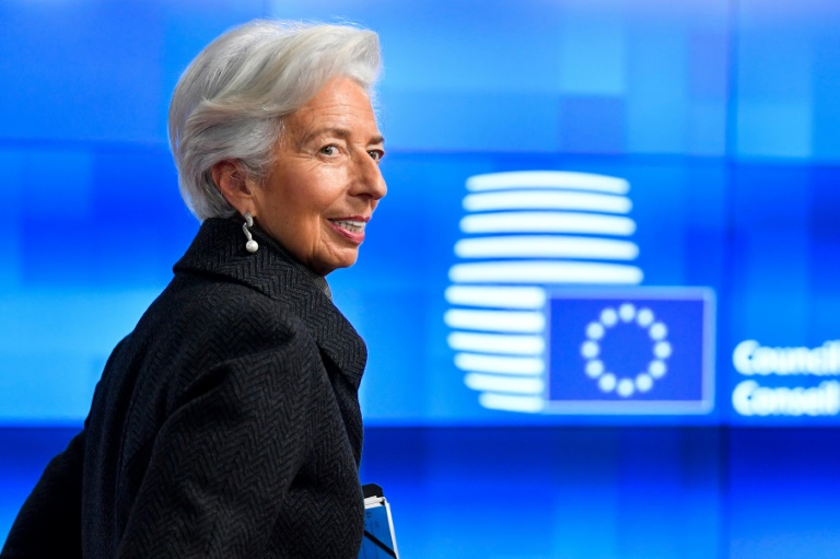 Christine Lagarde, presidente do BCE, em Bruxelas em 17 de fevereiro de 2020