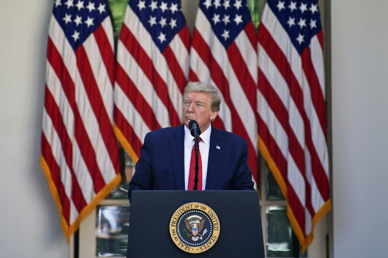 O presidente dos Estados Unidos, Donald Trump, fala durante evento no Rose Garden da Casa Branca, em Washington DC, em 7 de maio de 2020