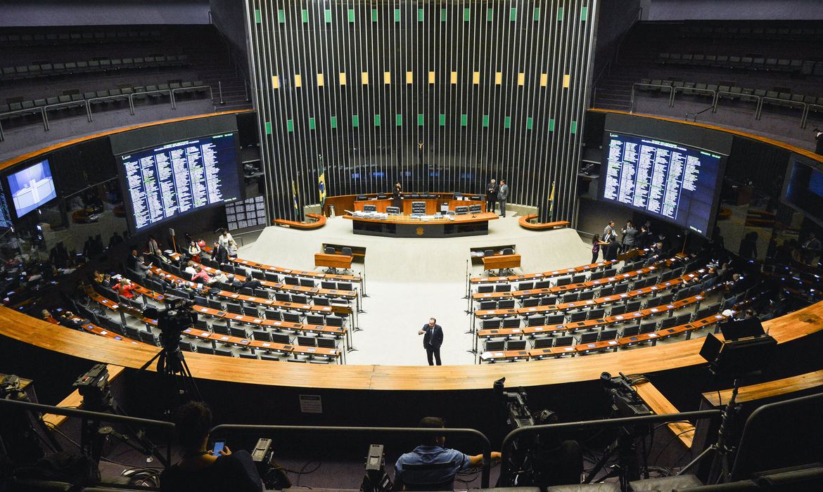 Vista interna do plenário da Câmara dos Deputados