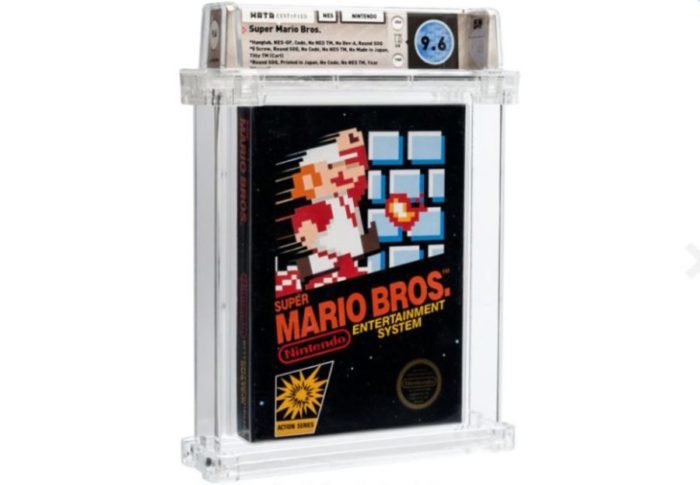 A fita de videogame do Super Mario Bros. foi o item vendido mais caro relacionado a um console