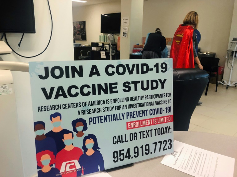 Correspondente da AFP em Miami participou do estudo de fase 3 organizado pela Moderna, que anunciou que sua vacina experimental é quase 95% eficaz.