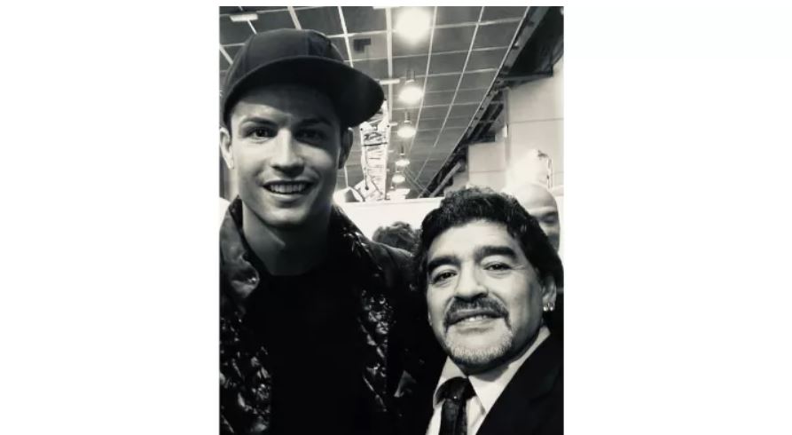 Foram mais de 19 milhões de curtidas no post de Cristiano Ronaldo em homenagem a Maradona