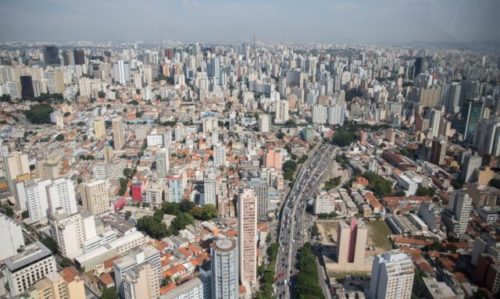 Vista aérea da cidade de São Paulo setor imobiliário
