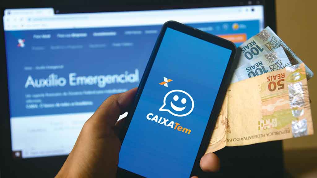Todo o dinheiro recebido como auxílio emergencial é controlado pelo app Caixa Tem