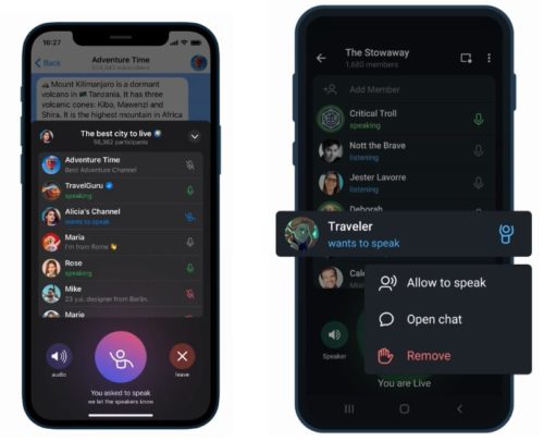 O chat por voz 2.0 não possui mais limites de participantes, e o Telegram chega a indicar que uma conversa ao vivo pode ter até milhões de ouvintes