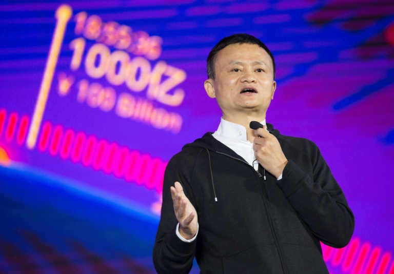 O dono do Alibaba, Jack Ma, durante evento na China