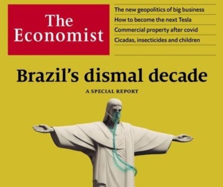 A revista descreve o presidente brasileiro como um homem que quer "destruir as instituições, não reformá-las", cita cloroquina e problemas com desmatamento