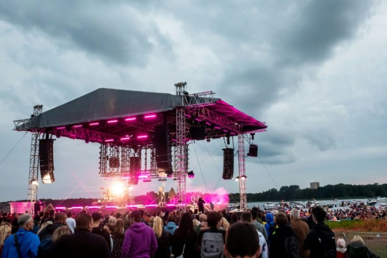 Festival de música em Riga, Letônia, em 14 de agosto de 2021