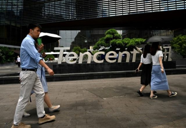 A sede da Tencent em Shenzhen, na China, em 26 de maio de 2021