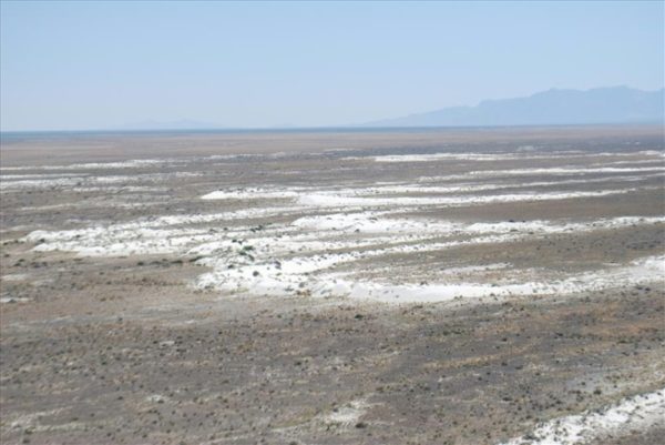 Foto das dunas no parque nacional de White Sands, en Novo México, onde foram encontradas as pegadas de 23.000 anos