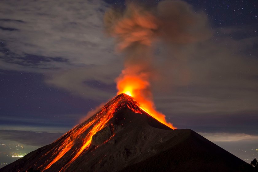 O vulcão é o mais eruptivo da América Central