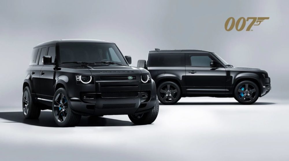O novo carro do 007 para perseguições na terra será o Land Rover Defender