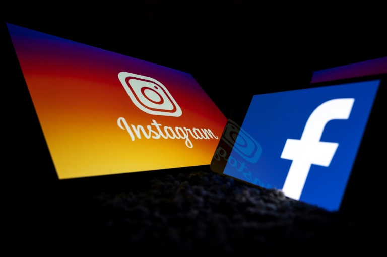 Logotipos das redes sociais Facebook e Instagram