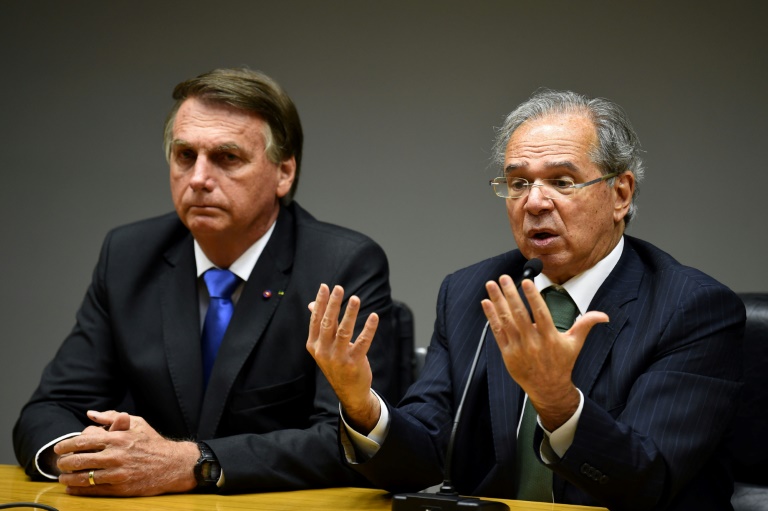 O presidente Jair Bolsonaro e seu ministro da Economia, Paulo Guedes