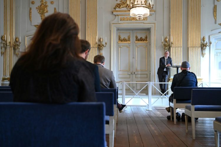 A Academia sueca dos Prêmios Nobel, em Estocolmo, em 7 de outubro de 2021