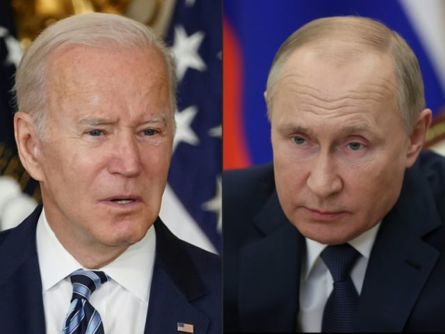 O presidente dos EUA, Joe Biden, e o presidente russo, Vladimir Putin