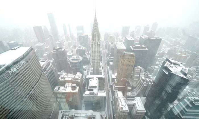A cidade de Nova York foi afetada por uma grande tempestade de neve - AFP