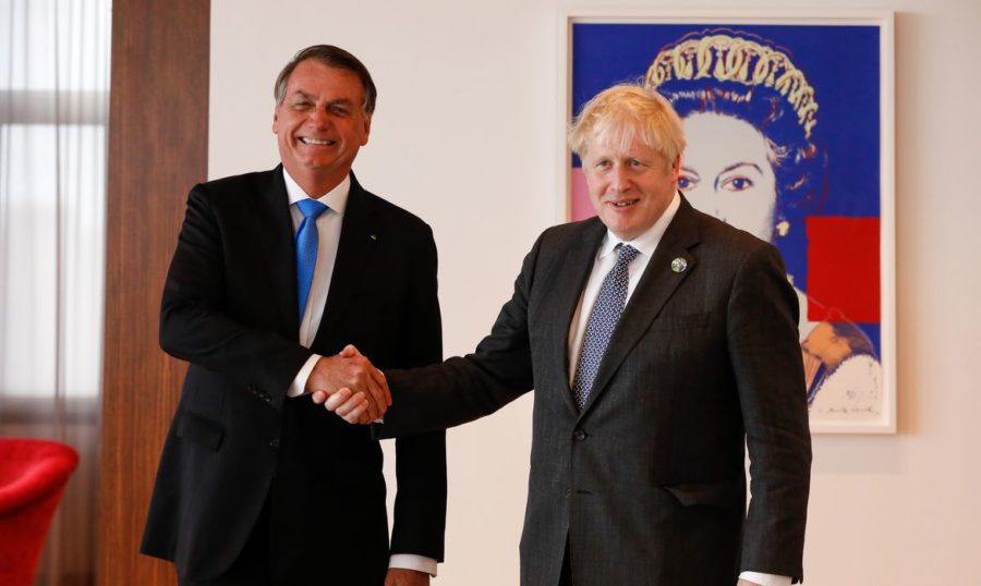O presidente Jair Bolsonaro durante encontro em Nova York com o primeiro-ministro do Reino Unido, Boris Johnson, em setembro do ano passado