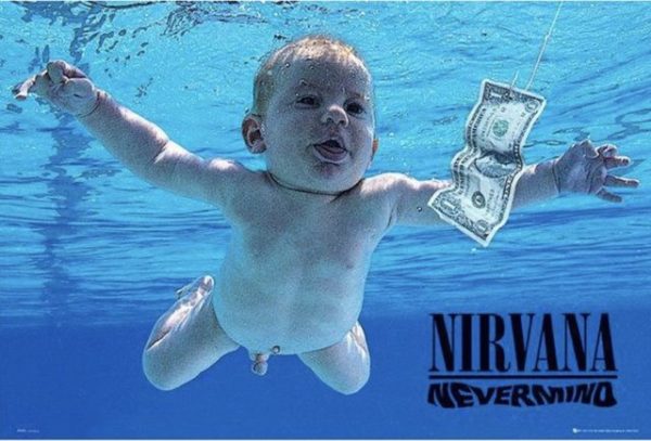 Capa do disco Nevermind, do Nirvana, lançado em 1991