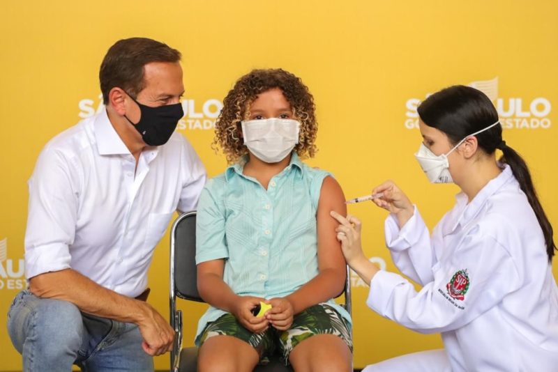 O governo do Estado de São Paulo vai vacinar todas as crianças de 5 a 11 anos em três semanas,