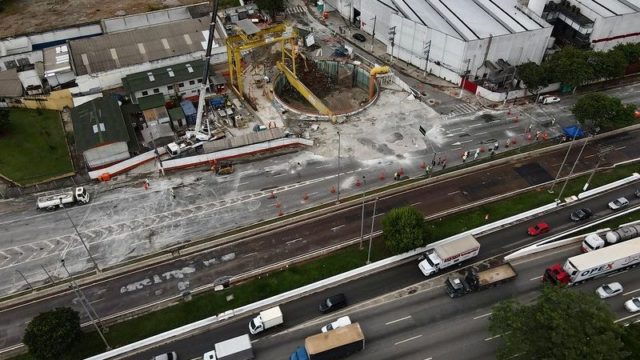 Acidente nas obras do Metrô interrompeu parcialmente o fluxo de carros na Marginal e rodízio foi suspenso