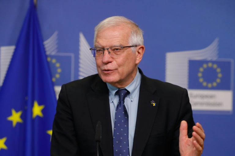 O chefe da diplomacia europeia, Josep Borrell, participa de entrevista coletiva em Bruxelas