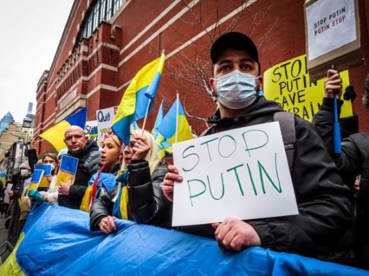 Manifestação contra Putin