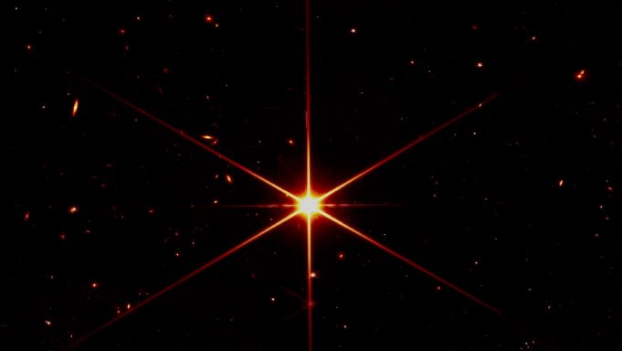 Imagem de estrela feita por telescópio