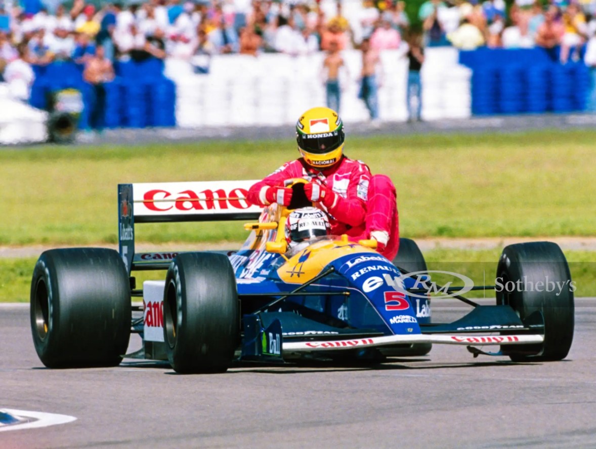 Essa Williams foi o carro envolvido na "carona" de Mansell a Senna, no GP de Silverstone