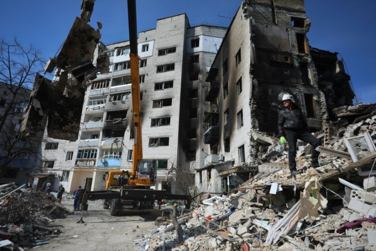 Borodianka, localidade que passou recentemente para as mãos ucranianas, "é a cidade mais destruída da região"