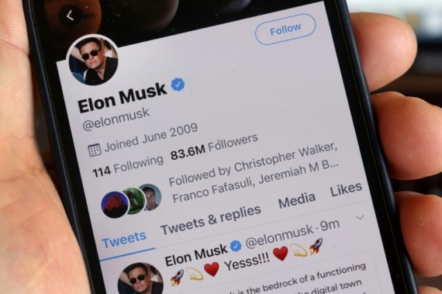 O prefil do magnata Elon Musk no Twitter, em 25 de abril de 2022