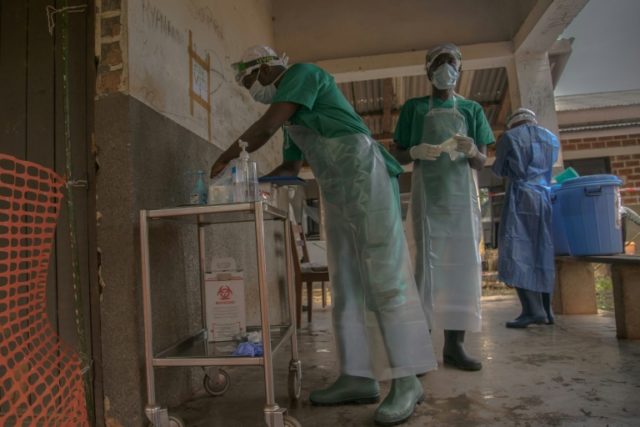 (2018) Zona de quarentena de um centro de tratamento da varíola do macaco na República Centro-Africana - AFP/Arquivos