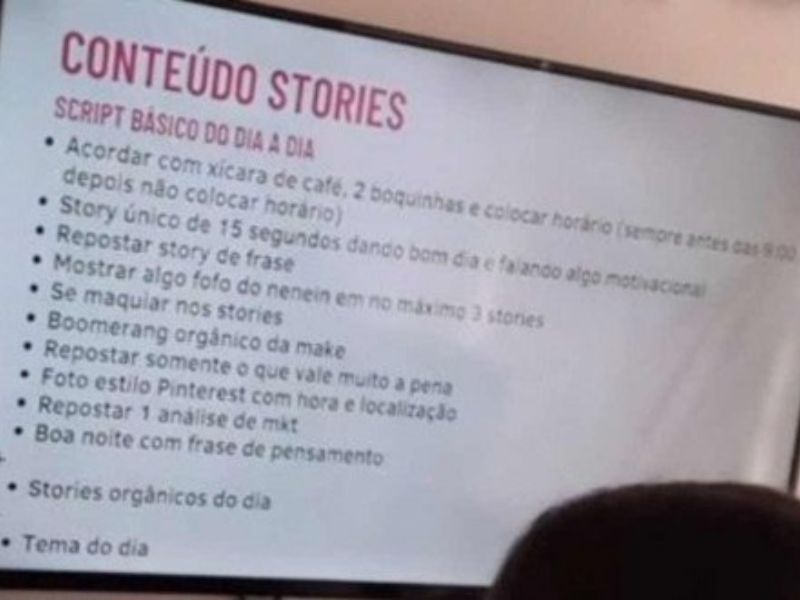 Postagem que mostrou o roteiro de publicação diária de Boca Rosa foi publicado no Instagram