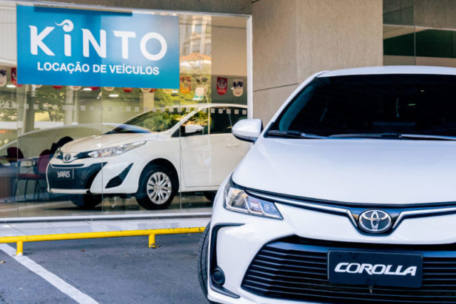 A Kinto, serviço de assinatura da Toyota, incluiu a opção de veículos seminovos