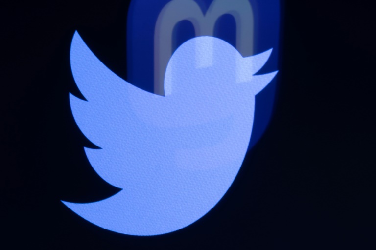 Os logotipos das redes sociais Twitter e Mastodon são vistos refletidos nas telas dos smartphones