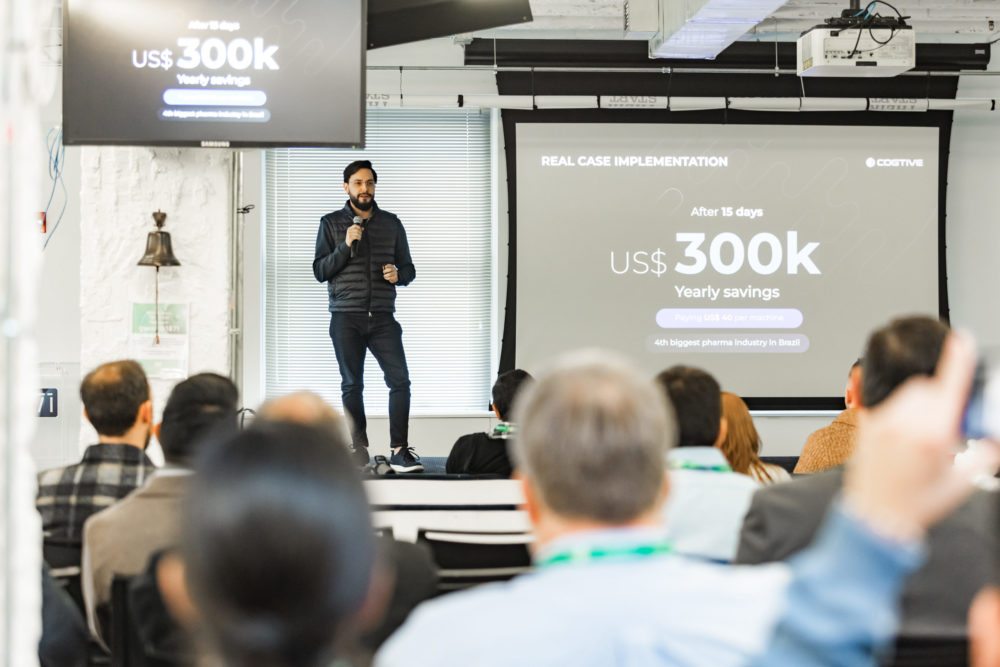 Reginaldo Ribeiro, fundador e CEO da Cogtive, apresenta o case da startup no Pitch LTNtech