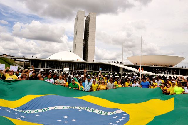 Manifestação pró-Bolsonaro em Brasília