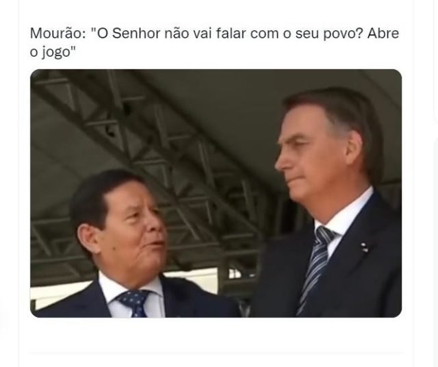 Mourão aconselha Bolsonaro a falar "com o seu povo"; presidente ignora