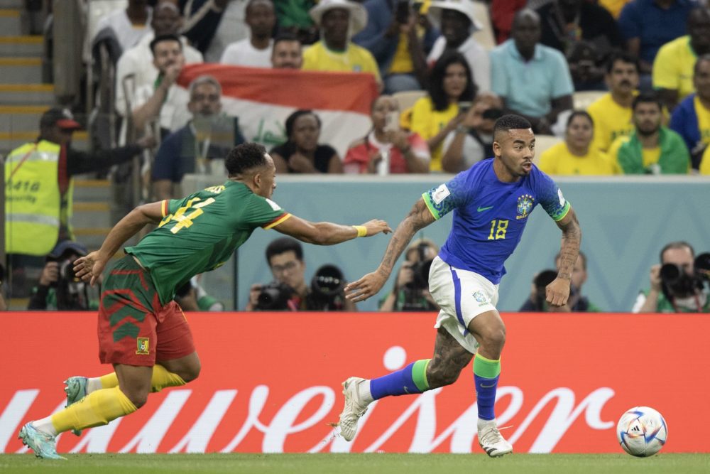 Atacante Gabriel Jesus foi substituído no segundo tempo da partida contra Camarões