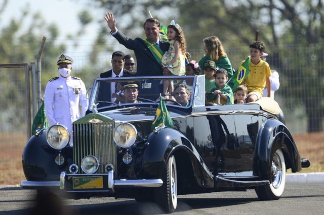O presidente Jair Bolsonaro participa de cerimônia comemorativa do 7 de Setembro