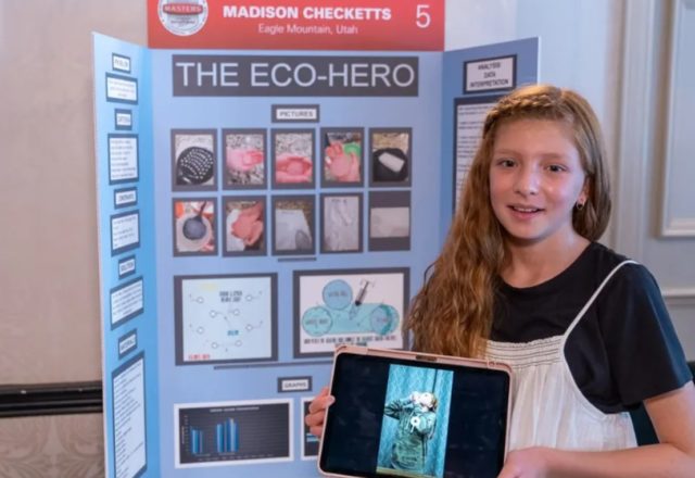 Agora ela é uma das finalistas da Broadcom Masters Competition de 2022: o maior evento nacional de inovação científica para jovens do ensino básico nos EUA