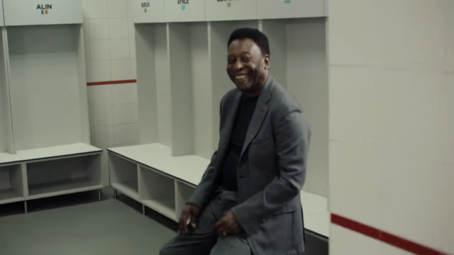 Pelé em filme publicitário da Mastercard