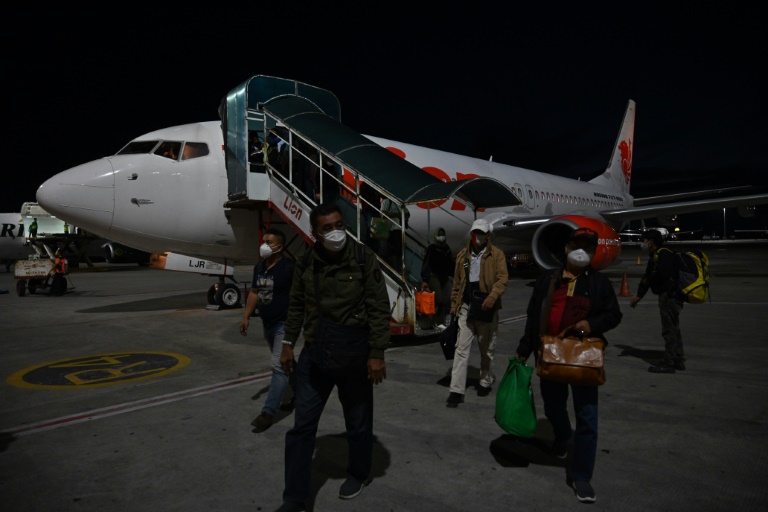 Avião em Makassar, na Indonésia, em 6 de fevereiro de 2023